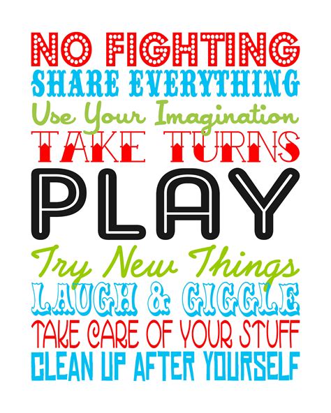 Playroom Rules Quotes For Kids Playroom Rules Playroom
