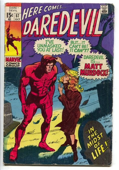 Daredevil 57 Marvel 1969 Vg Fn Tombstone Graveyard Id Revealed Karen
