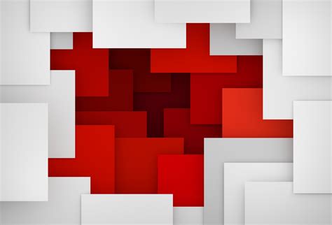 Artistic Geometry Red White Hd Abstract 4k Wallpapers Images