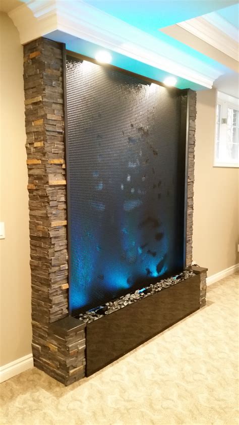 All Acrylic Water Wall With Scored Face This Feature Stands 8 Tall