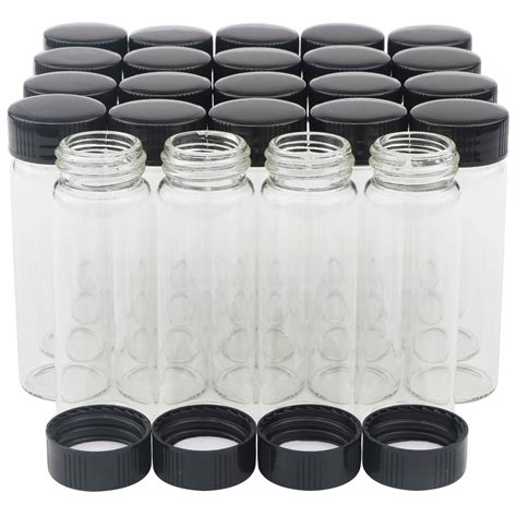 Unxuey 24pack 30ml 1 Oz Clear Glass Vials Sample Glass Bottles With