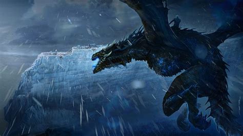 The Nights King And Viserion About To Attack Eastwatch Game Of