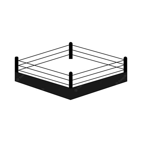 Premium Vector Simple Boxing Ring Icon Illustration Design