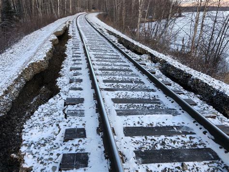 I say this because we have not been. Alaska Railroad reports impassable track north of ...