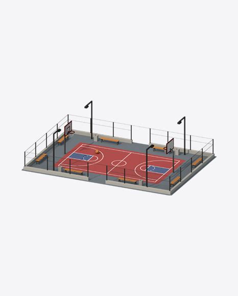 Low Poly Basketball Court Png Image