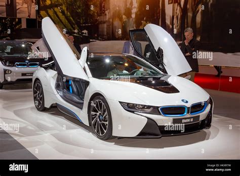 Amsterdam April 16 2015 Bmw I8 Plug In Hybrid Sports Car At The