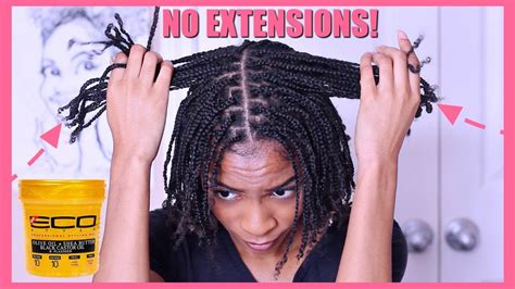How To Box Braids Protective Style On Natural Hair No