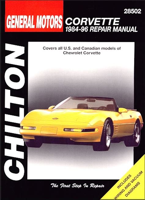Chevrolet Corvette Repair Manual 1984 1996 Chilton 28502