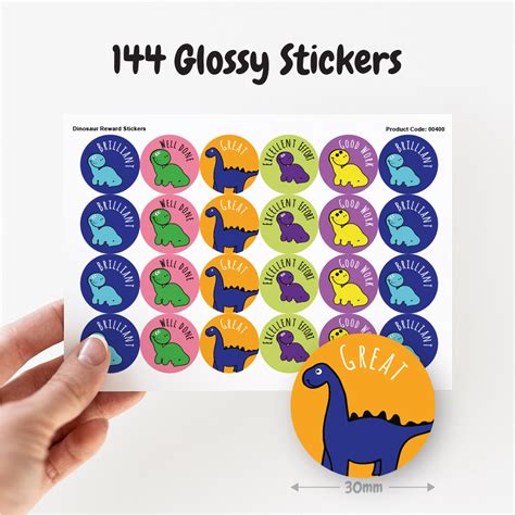 Dinosaur Well Done Reward Stickers — Myclassroom