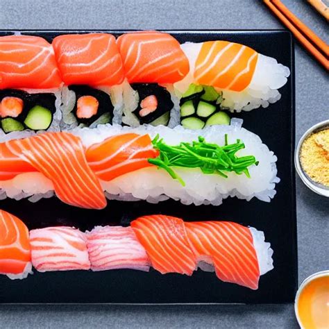Photo Of Perfectly Laid Out Sushi High Detail 4k Stable Diffusion
