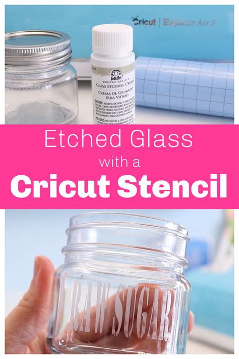 How To Etch Glass With A Cricut Stencil Creative Ramblings