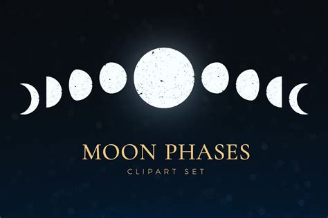 Moon Phases Clip Art Set Sponsored SPONSORED Styles Phases Pixel