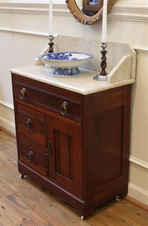 19th Century Wash Stand Marble Top American Gy935 Removed