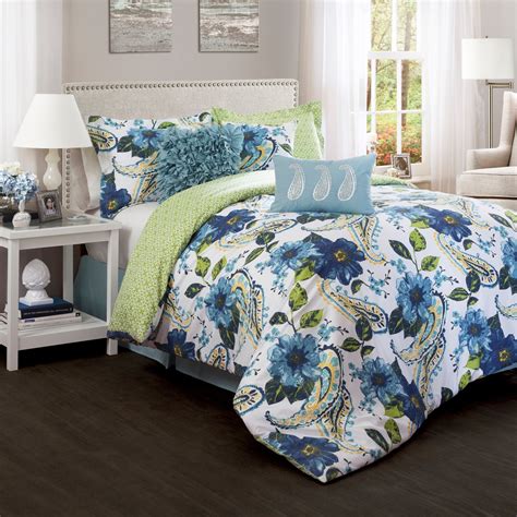 Lush Decor Floral Paisley 7 Piece Comforter Set Bedding And Bedding