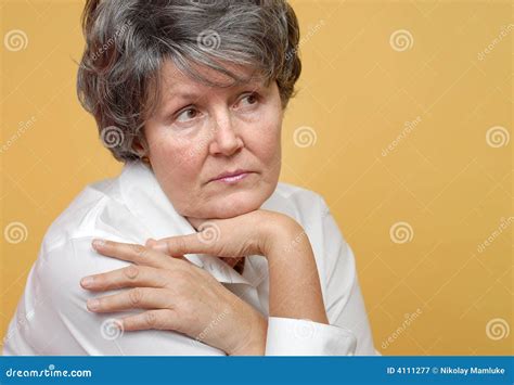 Lonely Older Woman Stock Image Image Of Headache Lost 4111277
