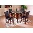 Pilaster Designs  Faux Marble Round Dining Room Kitchen Pub Table & 4