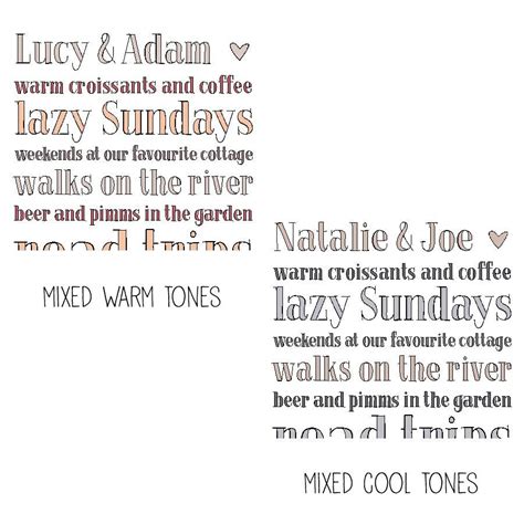 Couples Favourite Things Personalised Print By Cloud 9 Design