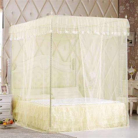 Luxury Princess Square Mosquito Mesh Net King Size Bed Canopy Hanging