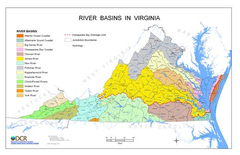 Water Features Of Virginia Map United States Map