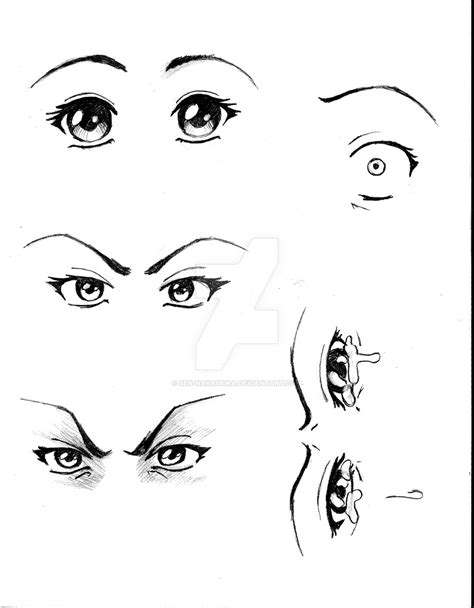 Manga Eyes Different Expressions By Sen Nakamura On