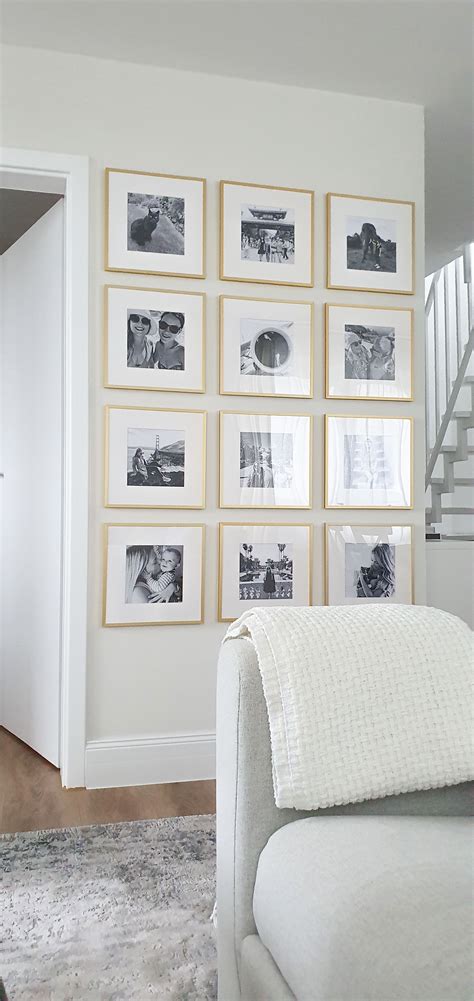 Brass Frame Wall in 2021 | White frames wall, Gallery wall, Ikea ...