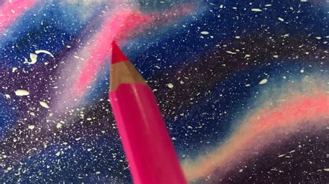 How To Draw A Galaxy In Colored Pencil For Beginners Prismacolor