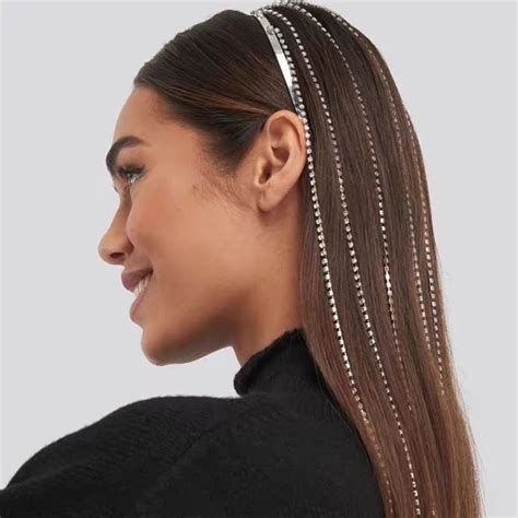 fashion diamond tassel exaggerated full diamond headband nhyq304866 in 2021 hair jewelry hair