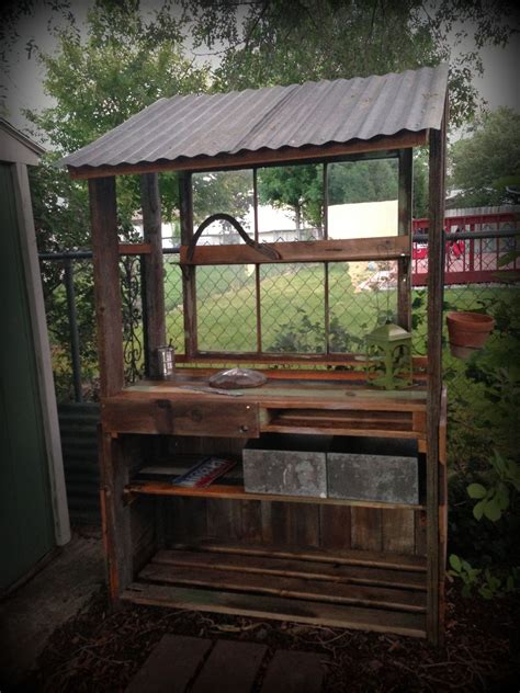 All Found Repurposed And Reclaimed Object Potting Bench Used Two