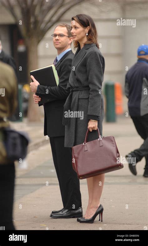 Bridget Moynahan On Set Of Blue Bloods Filming On Location In