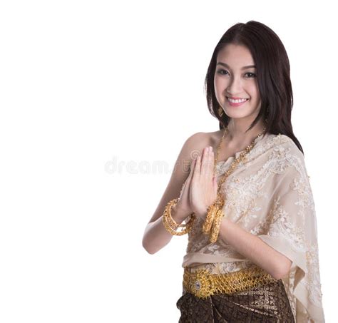 Thaise Dame In De Uitstekende Originele Kledij Van Thailand Stock Afbeelding Image Of Kostuum
