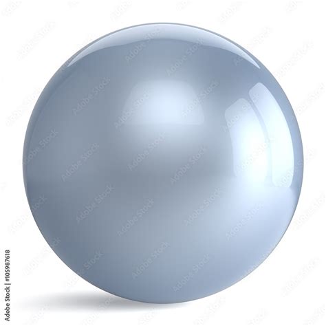 Sphere Button Round White Silver Ball Geometric Shape Basic Circle