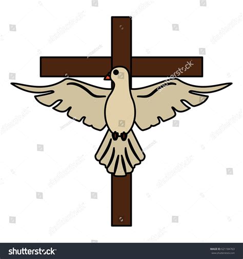 Holy Spirit Cross Sac Hope Stock Vector Royalty Free 621184763