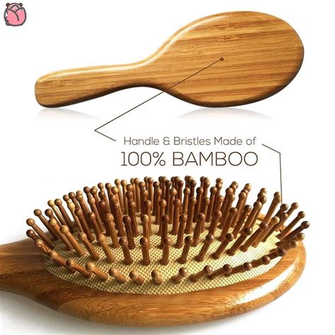Premium Bamboo Hair Brush Improve Hair Growth Hairbrush Prevent Hair Loss Comb Bamboo Comb Teeth