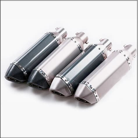 Universal 51mm Motorcycle Stainless Steel Exhaust Muffler Tip Pipe With