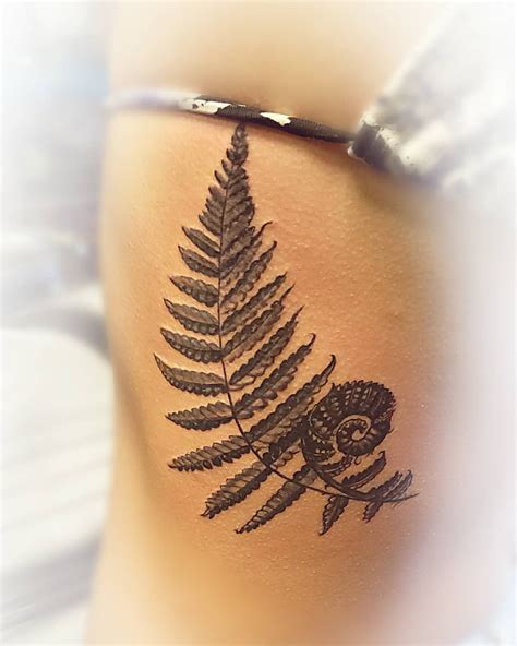 Fern Leaf From Last Night For This Girls First Tattoo 🌿she Sat Like A