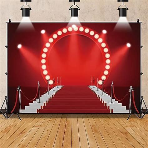 7x5ft Huge Red Theater Stage Backdrop Interior Stage