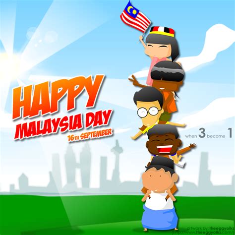 Malaysia national celebration poster vector template design illustration. THEEGGYOLKS 蛋黃打点滴: Happy Malaysia Day 2012!!