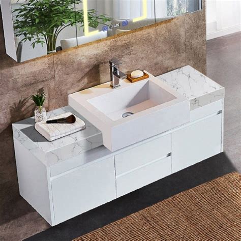 47 Floating Bathroom Vanity With Sink Faux Marble Bathroom Countertop