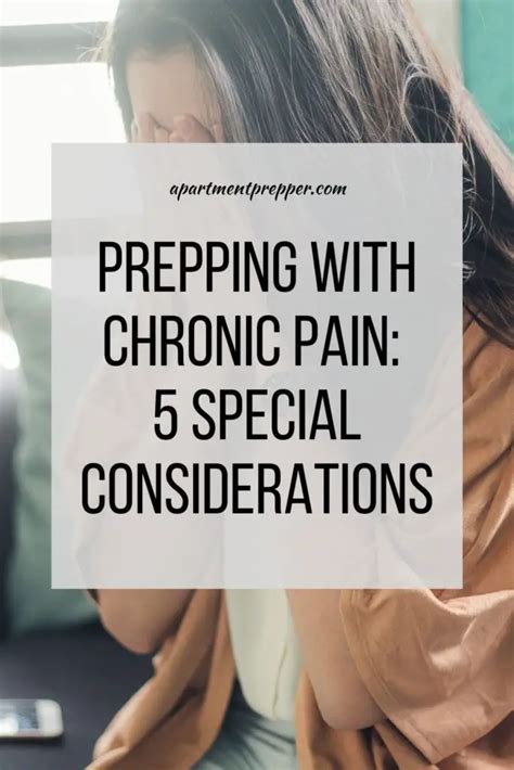 Prepping With Chronic Pain 5 Special Considerations Apartment Prepper