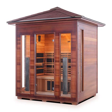 4 Person Outdoor Hybrid Sauna Diamond Series Enlighten Saunas