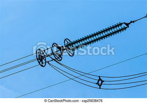 Close Up Of Power Line Insulators On Sky Close Up Of Insulator On High