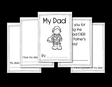 Fathers Day Printable Free My Dad Booklet For Preschoolers