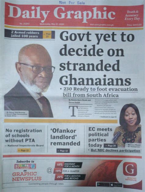 Todays Newspaper Frontpages May 27 2020 Bbc Ghana Reports