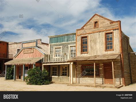 Wooden Buildings Old American Town Image And Photo Bigstock