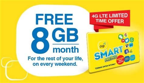 Unlimited calls to all network. Digi Smart Prepaid now comes with 2GB weekend Internet ...