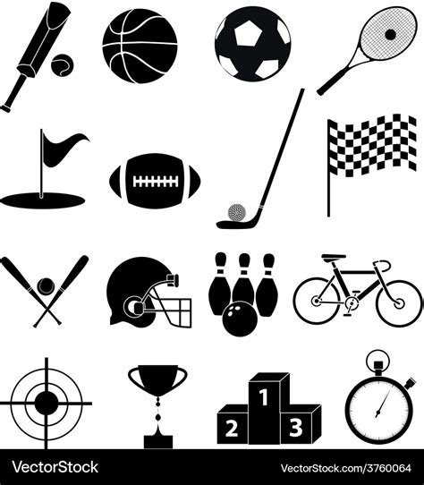 Sports Icons Set Royalty Free Vector Image Vectorstock