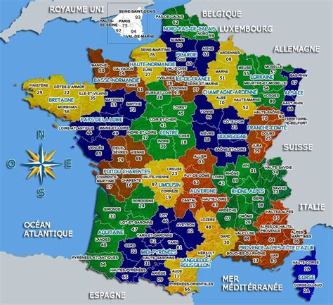 Jul 24, 2019 · carte du découpage administratif de la france : carte de france avec région et département - Les departements de France