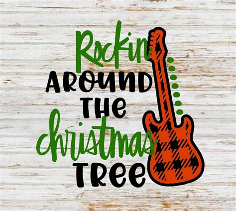 rockin around the christmas tree svg blessed svg farmhouse etsy