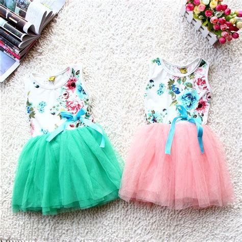 2019 2014 Summer New Childrens Clothing Flowers Ribbon Lace Roses