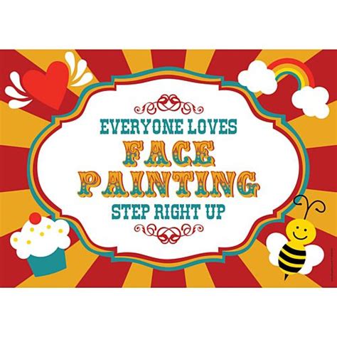 Fundraising Face Painting Sign A3 Party Packs